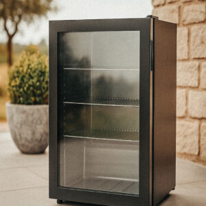 Aria – Glastürkühlschrank in Schwarz